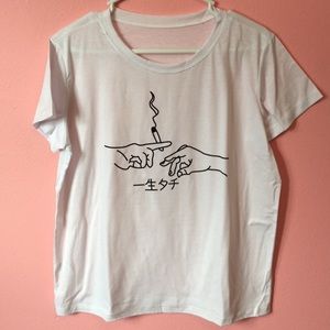 ▫️japanese white graphic tee▫️